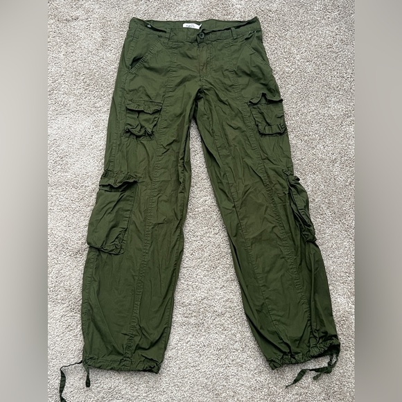Rue21 Pants - Rue21 Olive Green Cargo Pants M Y2K Style Utility Wide Leg